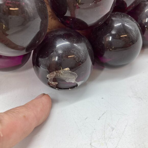 VTG 60’s MCM Extra Large Purple & Clear & White Lucite Acrylic Grapes 3 Clusters - Picture 14 of 15
